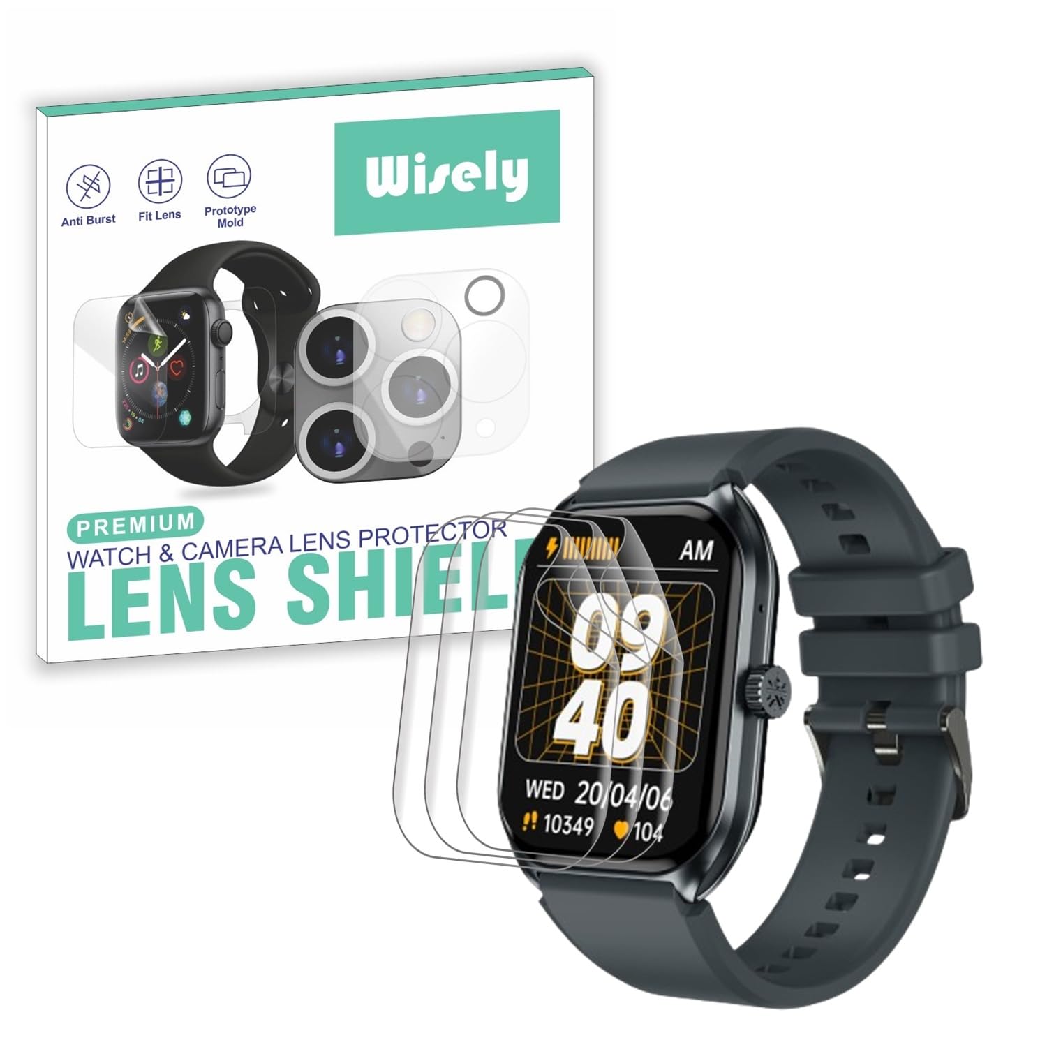 Wisely |3pcs| Screen Guard Protector For Cultsport Ace X1 Smartwatch |2.04"| Bubble Free, Easy installation kit, Clear HD, Full Cover (B0D31S8SYH) Amazon Price History, Amazon Price Tracker