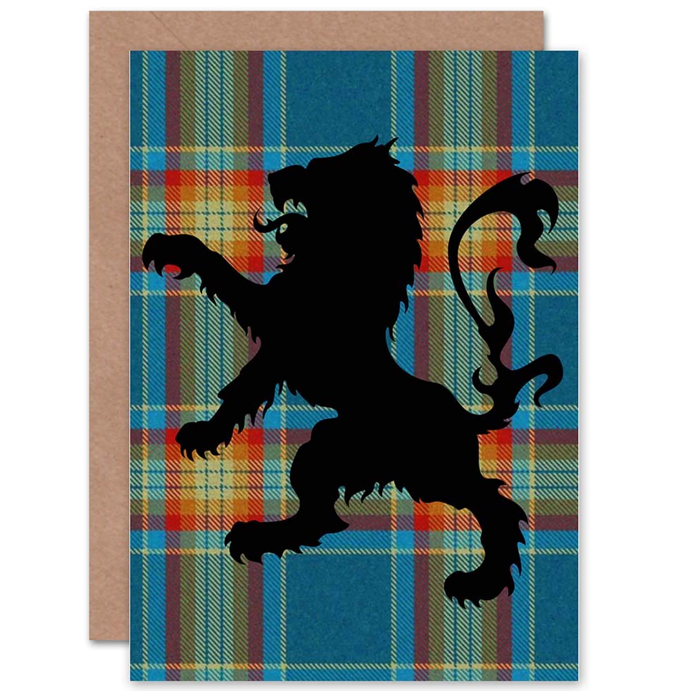 Artery8 Scottish Lion Tartan Greetings Card
