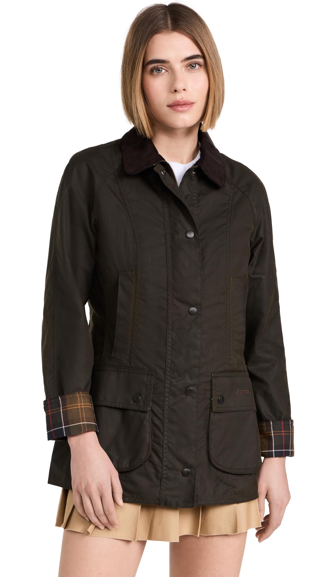 Barbour Women's Beadnell Wax Jacket - Olive - UK 14