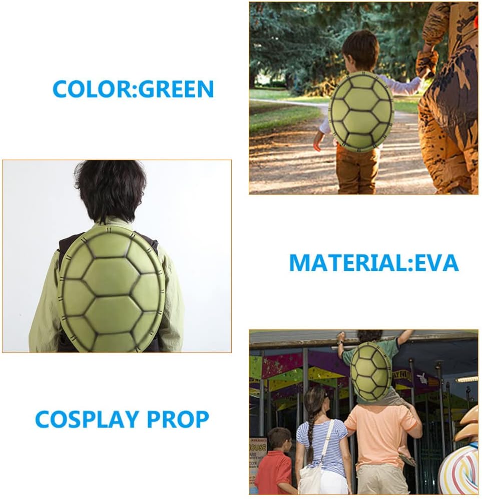 5pcs Turtle Shell Costumes,Soft Halloween Turtle Shell Costume EVA Turtle Shell Backpack for Halloween Dress Up Cosplay Costume Accessories