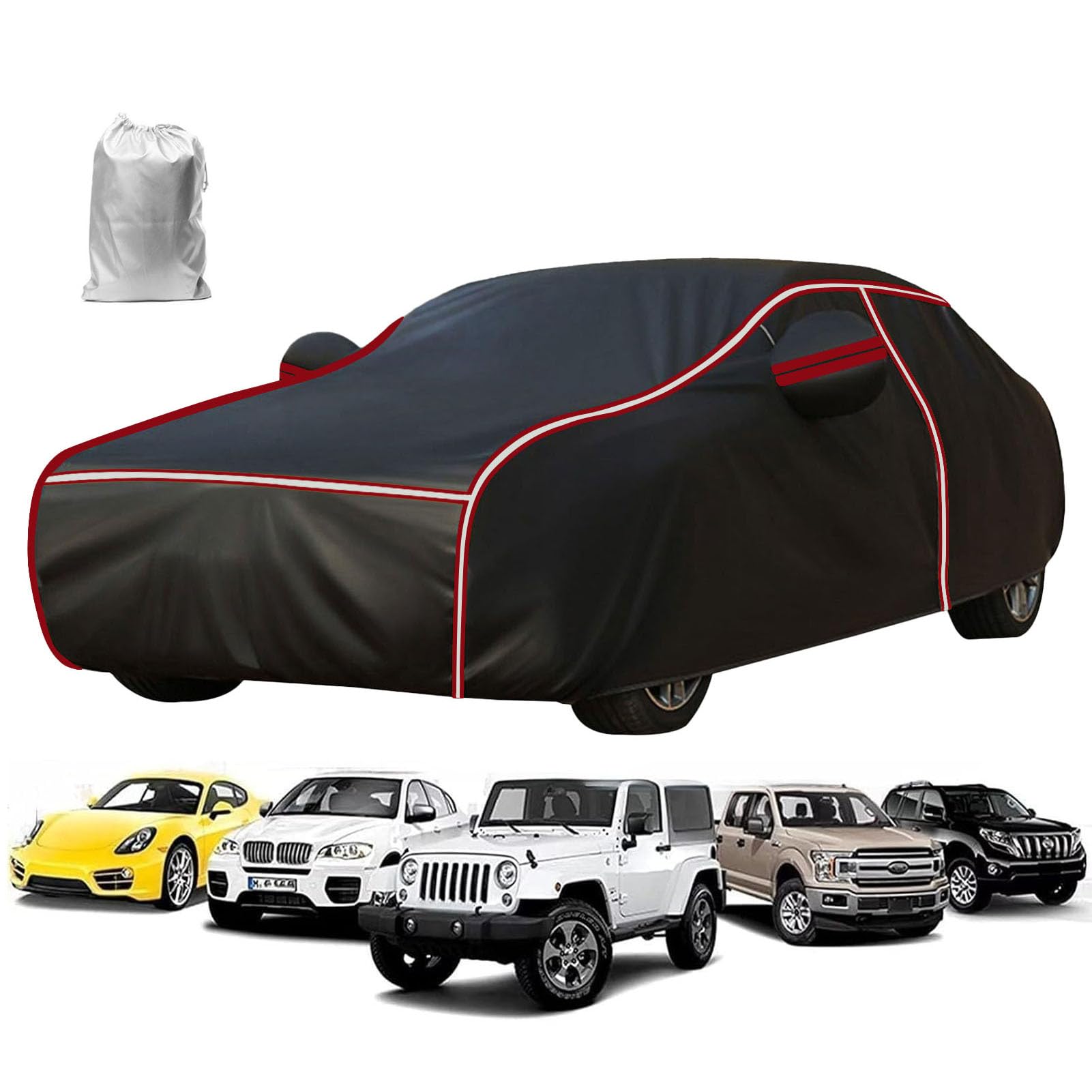 Car Cover Waterproof All Weather for Ford Mustang GT Concept 2003,Outdoor Full Car Cover with Door Zipper for Windproof Sun Rain Snow Protection