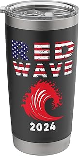 Red Wave 2024 Tee - Trump Victory 2024 Red Wave GOP Voters Stainless Steel Insulated Tumbler