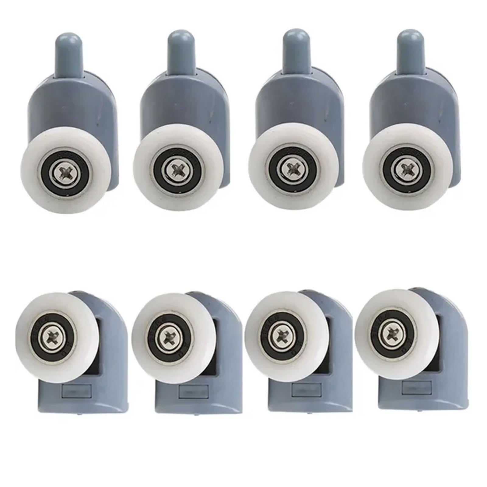 Glass Sliding Door Rollers 8 poleas for cabinas de ducha, con diámetro 19, 23, 25 y 27 mm(19mm)