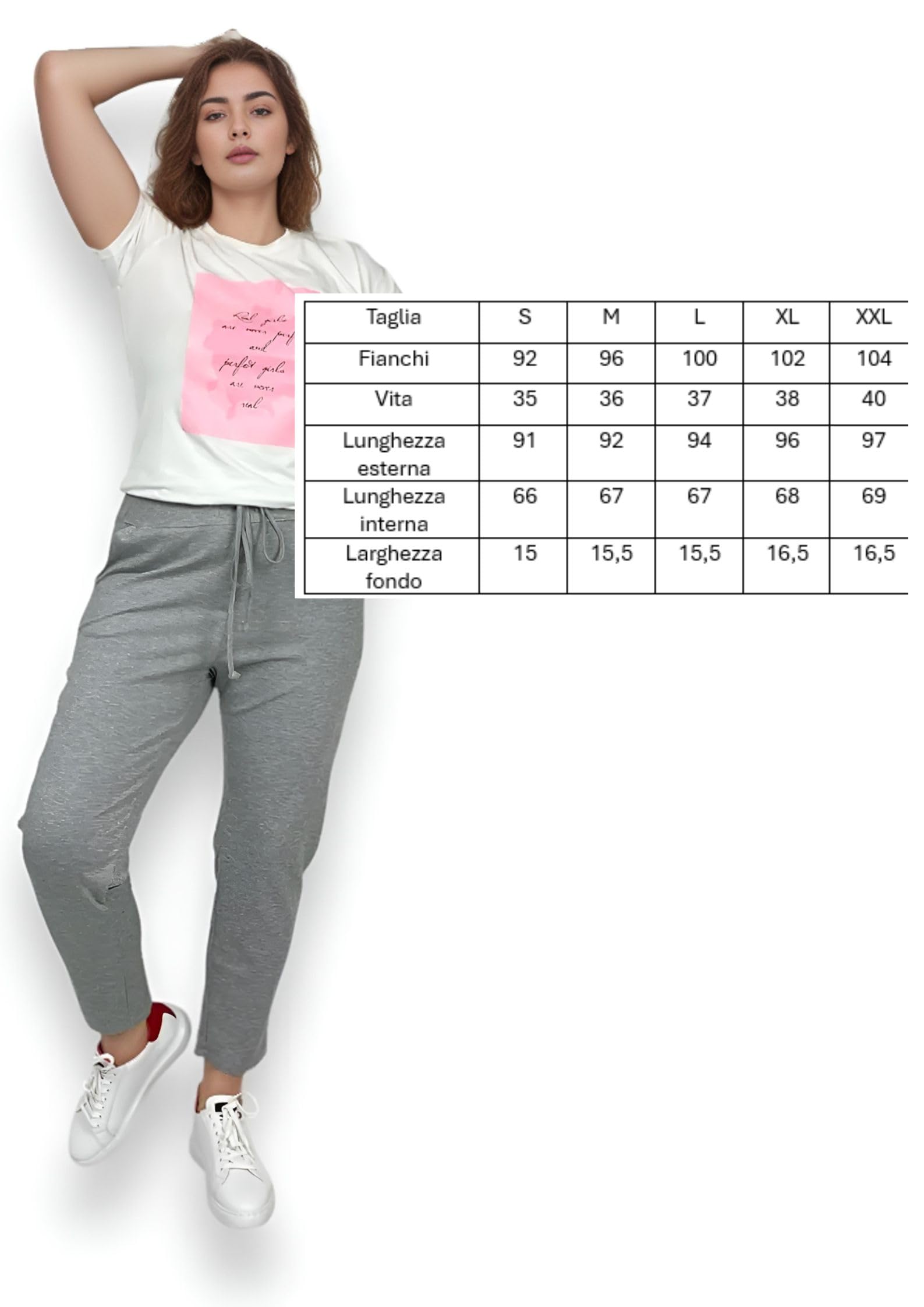 Pantalon Chino Femme Élastique à Cigarette Taille Haute Joggers Femme Punto Milano Élégant Casual Slim Fit Jeggins avec Poches, gris clair (ral 7035), S