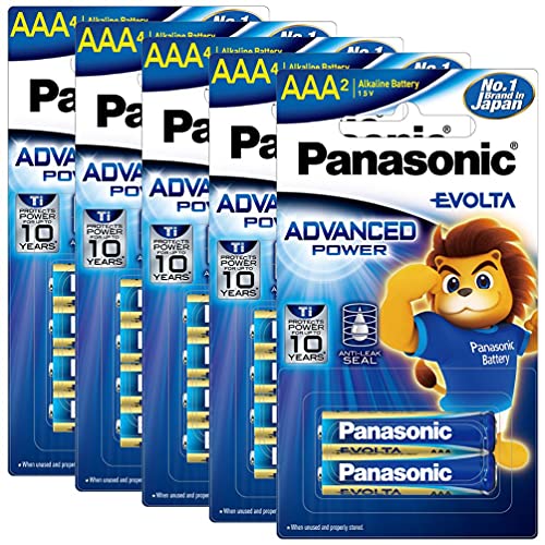 Image of Panasonic EVOLTA Alkaline AAA Battery, Pack of 18, Blue (LR03-18B)