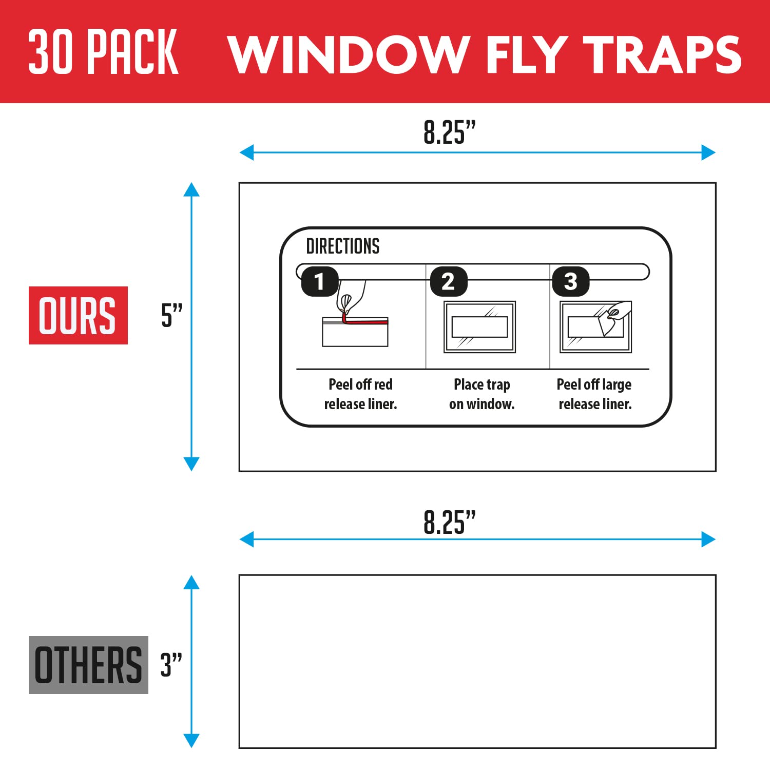 Fliegenfallen für den Innenbereich, transparent, 30 Stück – Fliegenfensterfallen für den Innenbereich, klebrige Fliegenfalle für den Innenbereich, ungiftige Fliegenstreifen für Fenster,