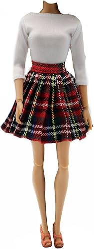 Miniatura 40 de Ropa de muñeca, 5 conjuntos de trajes de primavera pantalones cortavientos sombrero para muñecas de 11.5 pulgadas, accesorios estilo aleatorio (A)