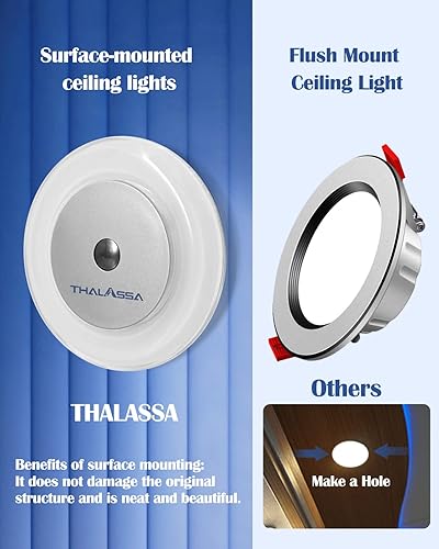 Miniatura 5 de THALASSA Lámpara LED táctil de 12 V para caravana  Luz de techo para barco de 3 W, atenuador de 2800 K, luz marina de memoria suave y cálida, lente