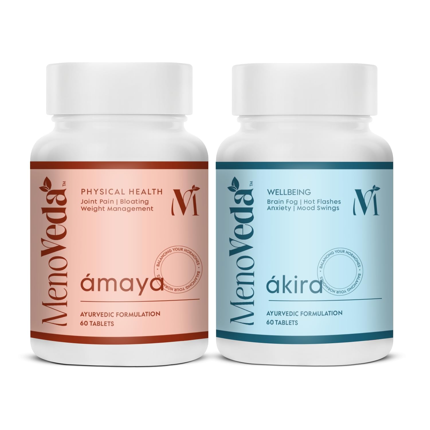 Menoveda Akira Amaya Combo For Emotional Wellbeing and Physical Health | Perimenopause & Menopause Supplements For Women | Balances Hormone Naturally | Helps Managing Hot Flashes Weight Gain, Sleep Issues | 1 Month Supply - 120 Tablets-image-21