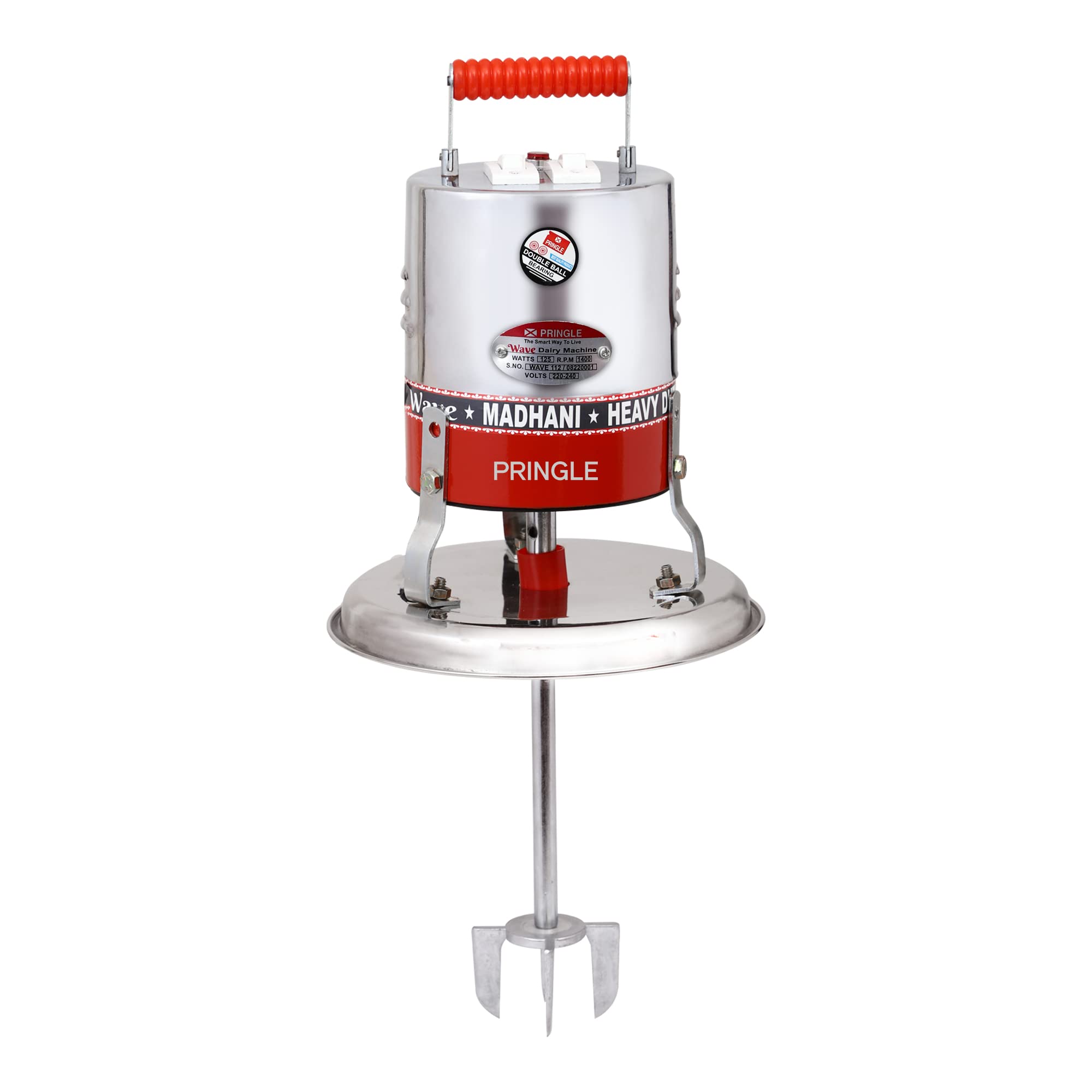 PRINGLE Electric Madhani 125Watt (Copper Winding, Double Ball-Bearing) For/Butter Milk/Lassi/Cream/Curd Valona Machine/Blender-image-37