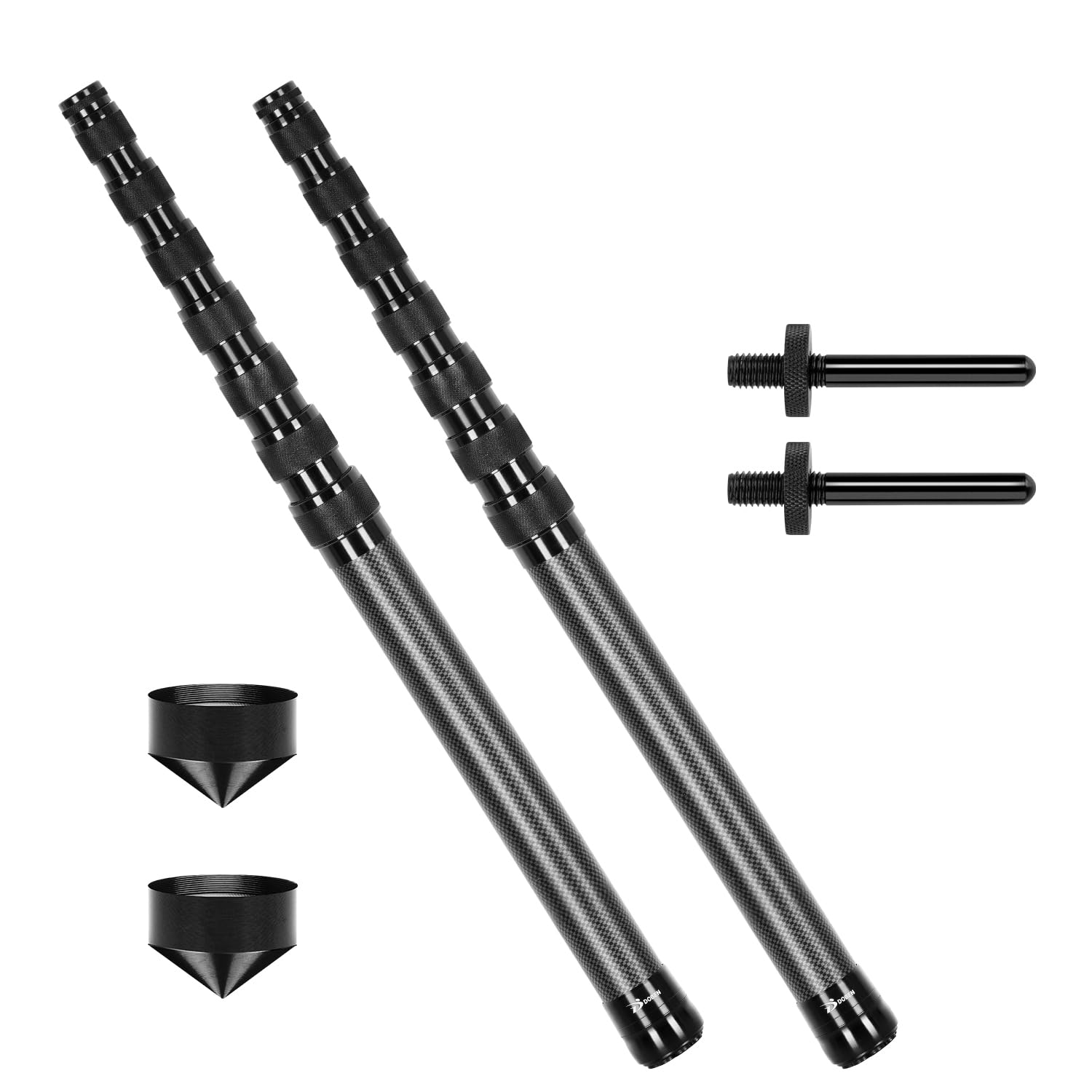 DOBEN Fibra de Carbono Barras telescópicas, Juego de 2 Palo Toldo para Tienda de campaña - Barra telescópica para Tiendas de campaña, toldo – Barra de Lona Ultraligera – Barra para fijación al toldo