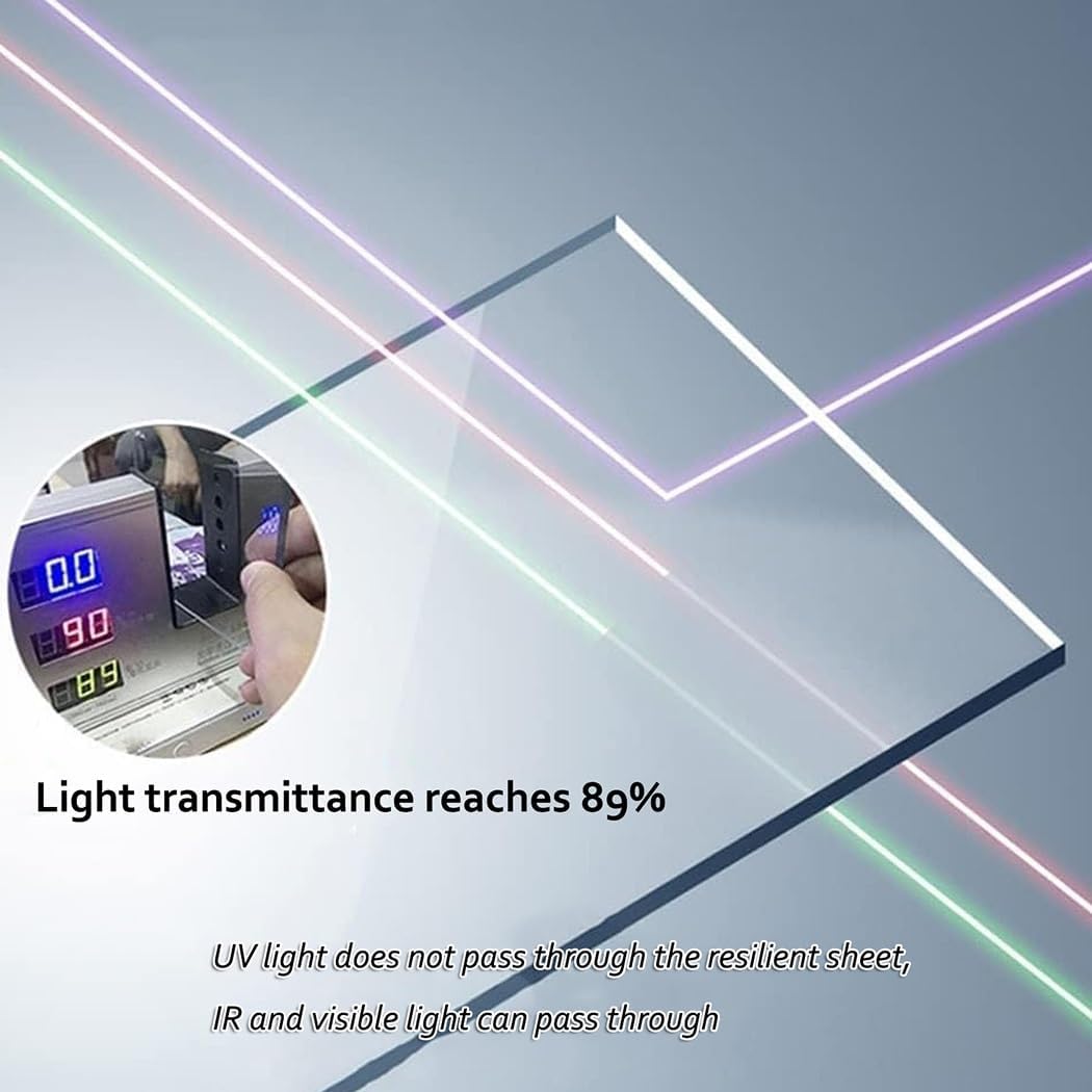 Clear Plastic Sheet, Polycarbonate Greenhouse Sheets, PC Endurance Board, UV Rainproof Roof Cover, for Carports, Pergola, Sunrooms and Enclosu(1x5.0m(3.3x16.4ft))