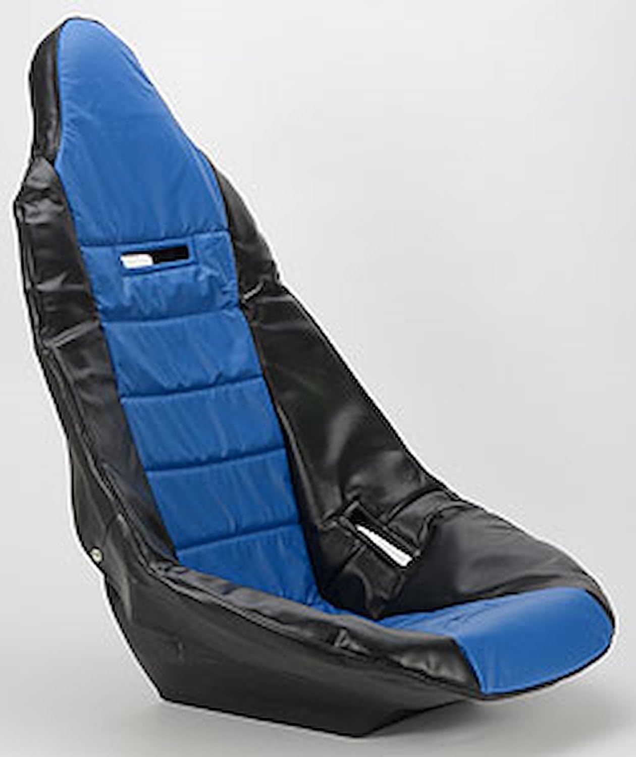 JEGS Pro High Back Vinyl Seat Cover | Blue with Black Trim | Cover Only, Seat Available Separately | Male Snaps to Attach to Seat Available Separately |15.5 Inch Hip Width