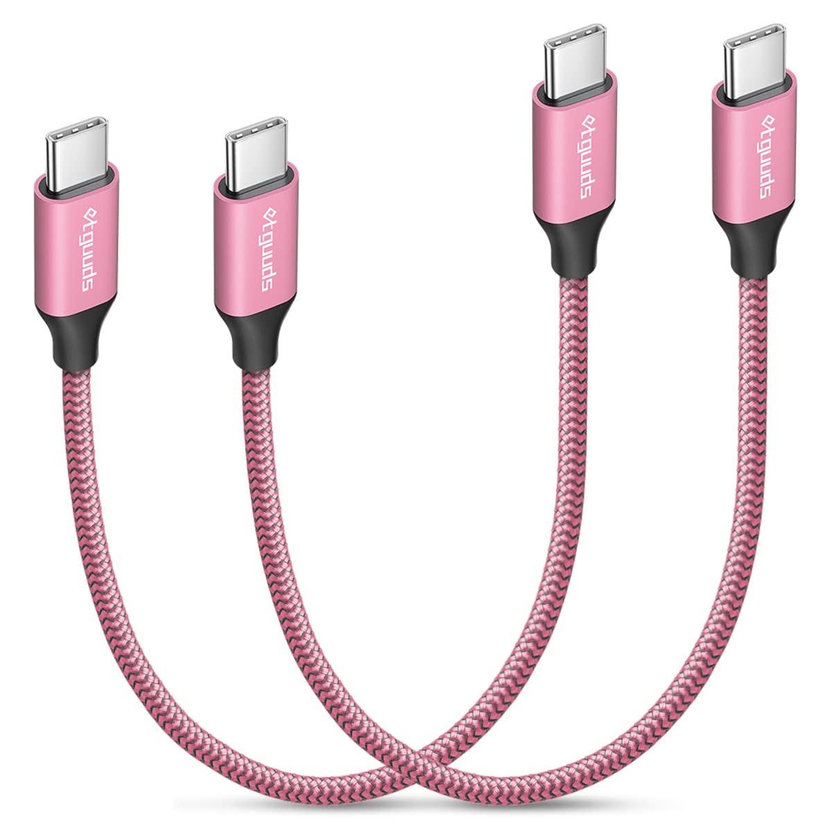 Photo 1 of etguuds Pink USB C to USB C Cable 1ft, 2-Pack 60W USBC to USBC Cord, Type C to C Charger Cable Fast Charging for iPhone 17 16 15 Pro Max Plus Air, Samsung Galaxy S25 S24 S23, for MacBook/iPad, Pixel
