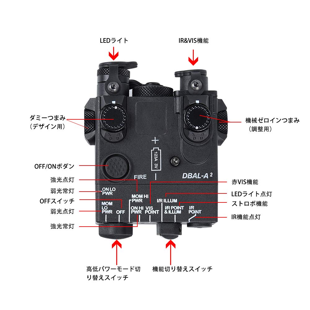Amazon.co.jp: WADSN 新規多機能光学システムPEQ-15A DBAL-A2 LED