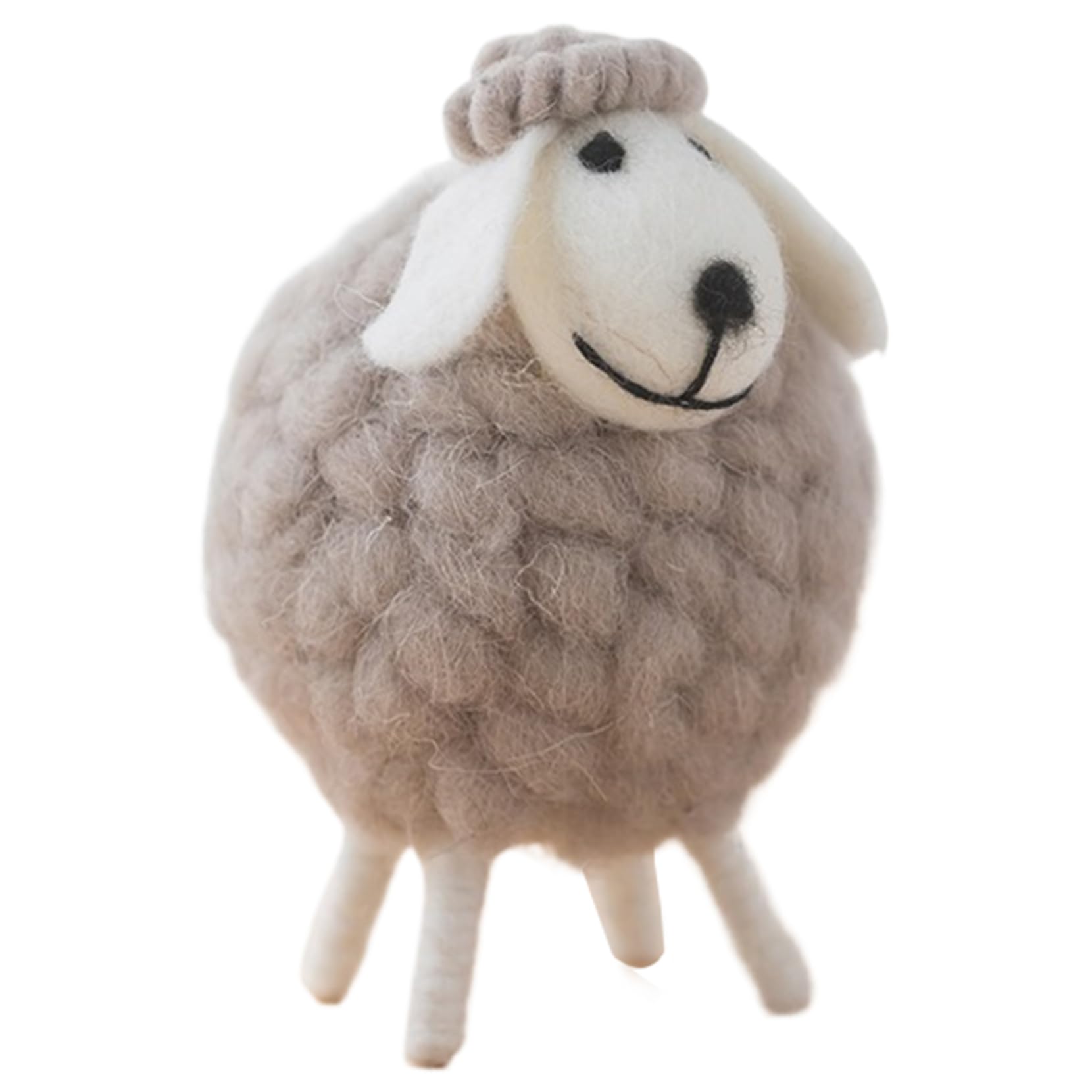 Suxdlan Style 1 Sheep Decor, Cute Sheep Toy Felted Wool Animals, 5.5X3.5x3.5 Inch Lamb Plush, Decorative Figurines For Home Office Desktop Decor,