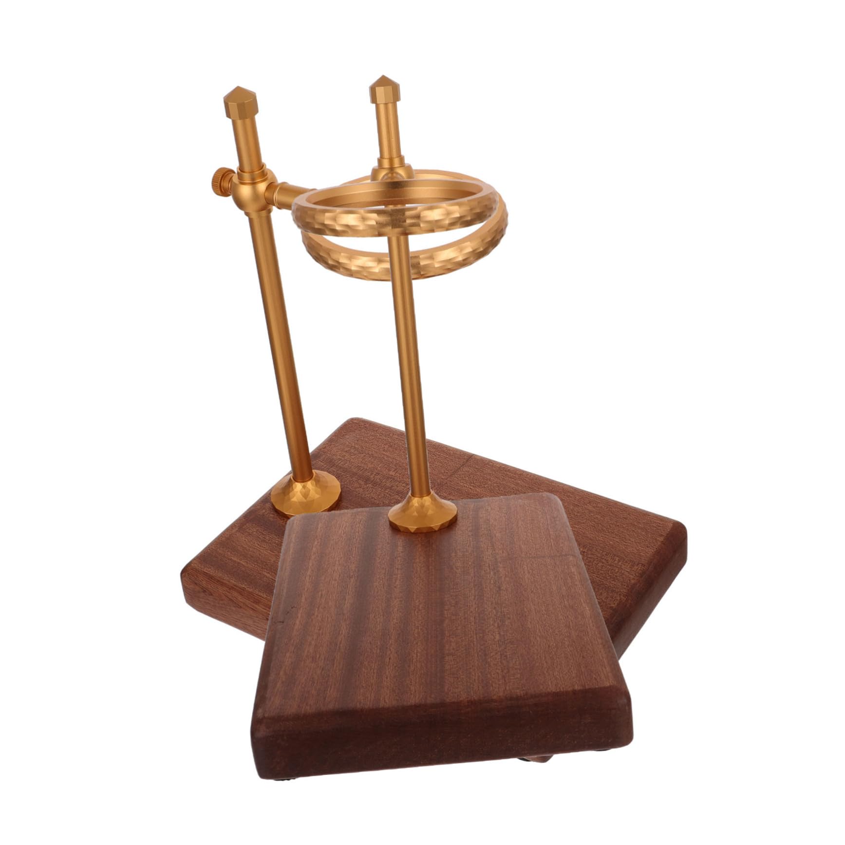 DOITOOL Madera Soporte de Aluminio Filtro Aleación Café Maciza y Ajustable, y Base Estable para Uso en Hogar