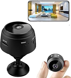 ELFINDEA Mini Spy Hidden Cameras For Home Security 1080P HD Wireless WiFi Small Nanny Cam Indoor Micro Surveillance Cameras with Night Vision Motion Detection for Outdoor/Indoor