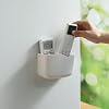 LINFIDITE Adhesive TV Remote Control Holder Wall Mount TV Remote Holder Wall Remote Control Caddy Storage Organizer Universal Controller Stand Box (For 2 Or 3 Remote Controls–White–Quantity1