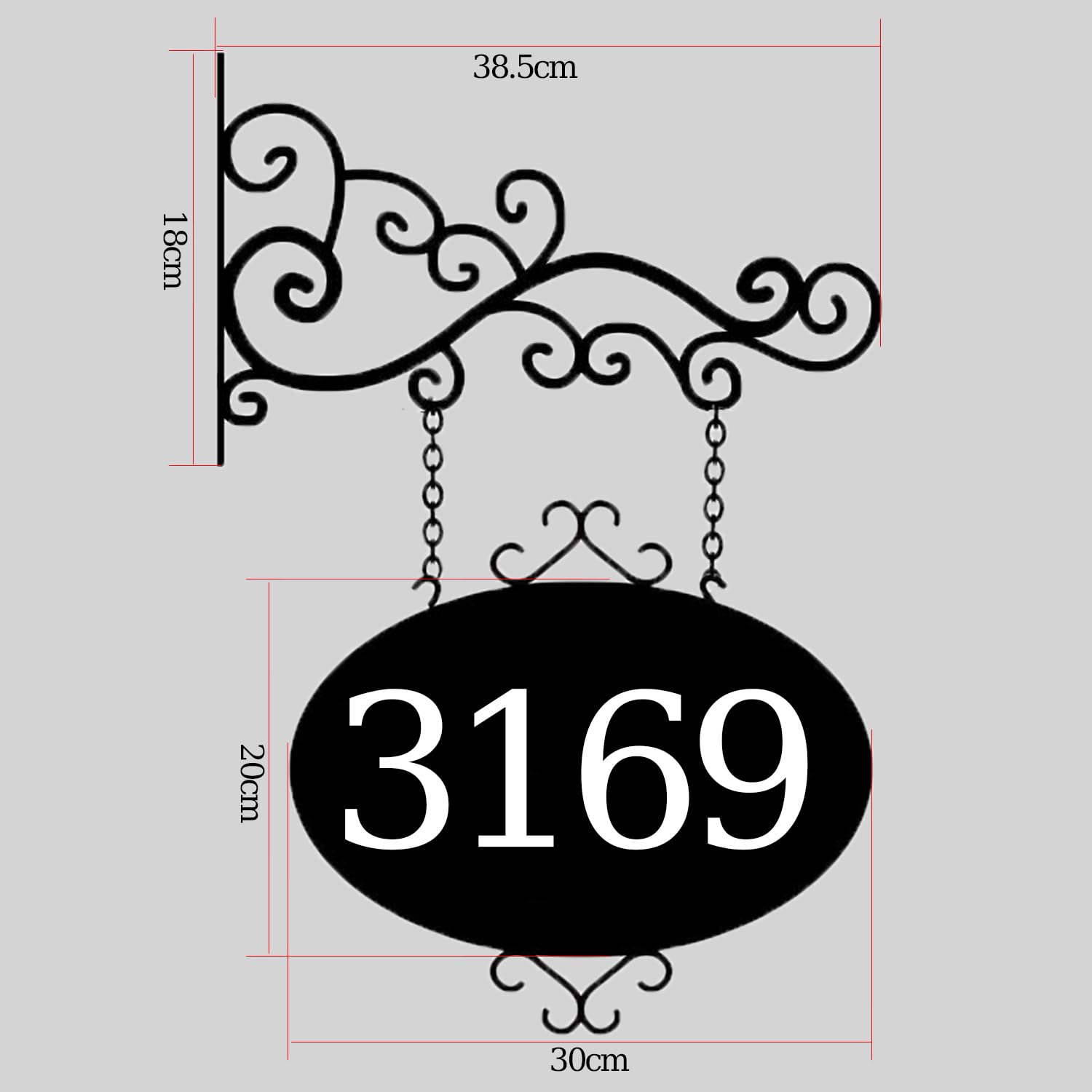 Letrero De Dirección Personalizado Con Soporte De Pared, Números De Casa Hierro, Números Dirección Negros, Letreros Colgantes Metal Con Tornillos Para Casa Jardín, Agregue Su Texto De Doble Cara