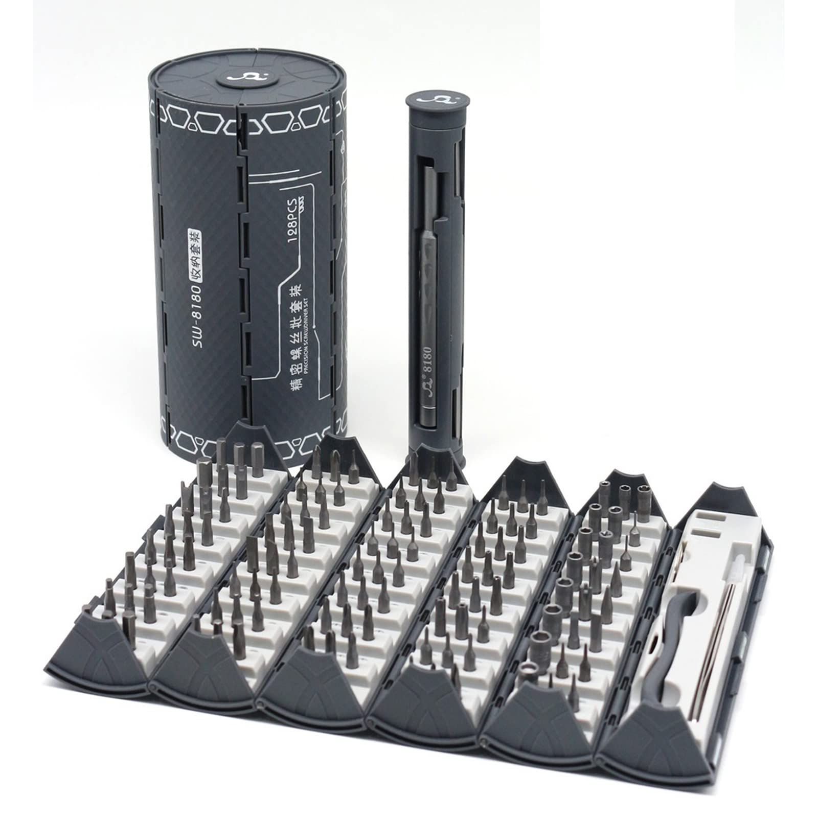Jeu de tournevis de précision 128 en 1, kit d ' outils électroniques, jeu de tournevis magnétiques, outil de réparation pratique pour ordinateurs et téléphones