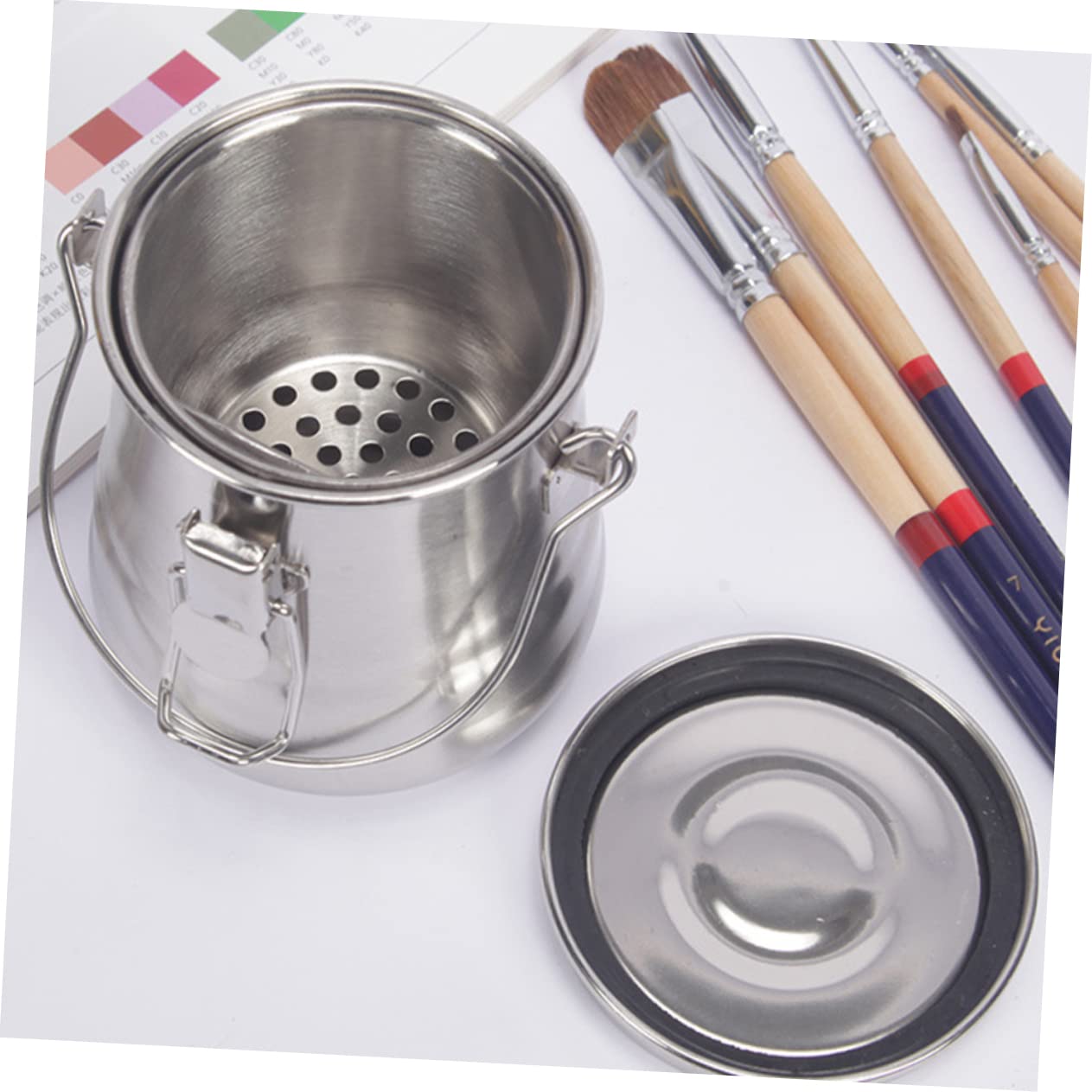 Didiseaon Oil Painting Coloring Utensils Brush Washer Holder Paint Holder Tray for Classroom Outdoor