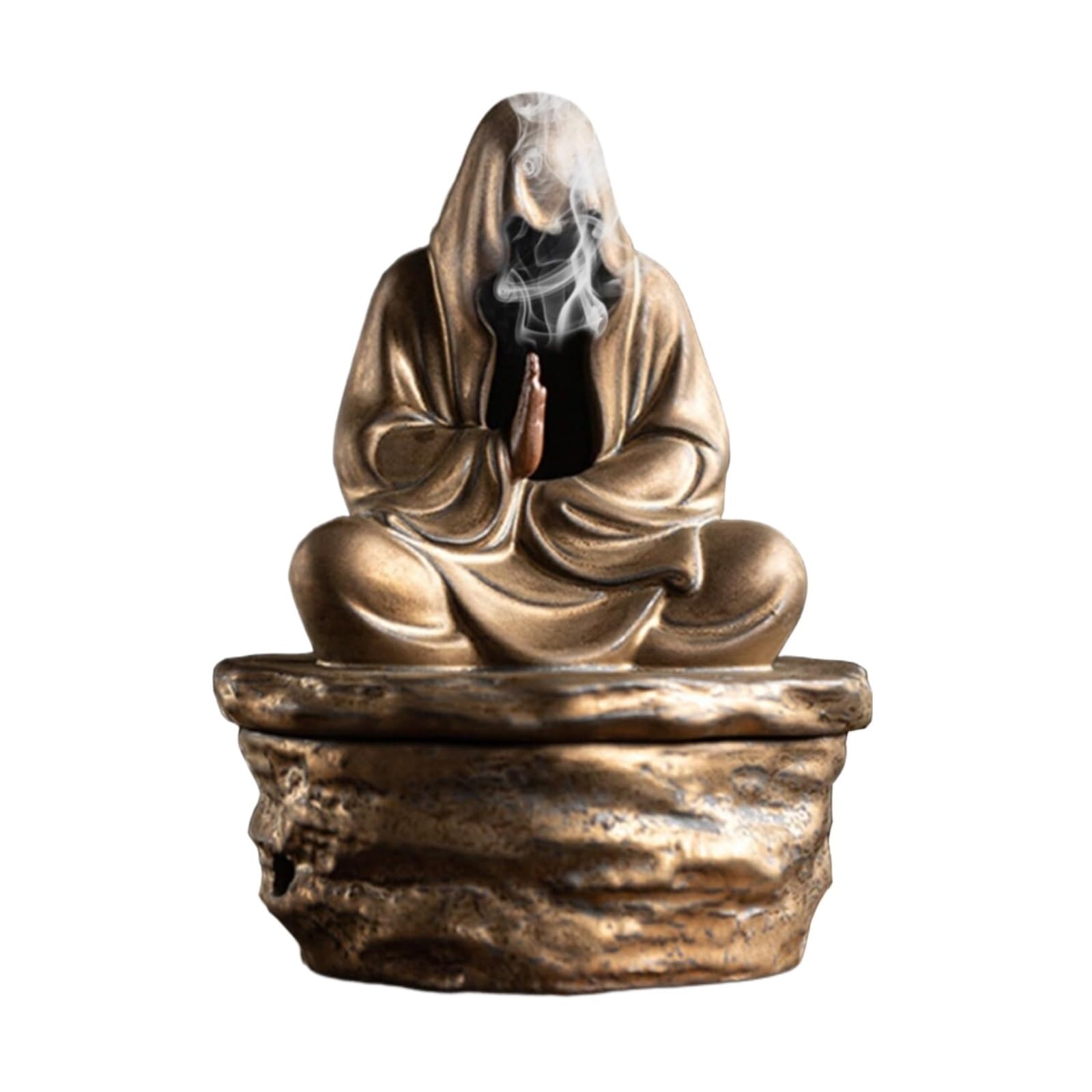 Bruciatore per Incenso Bruciatore di Incenso in Ceramica Creativa Statua Buddha for Aromaterapia Ornamenti for La Cerimonia del tè Famiglia Ufficio