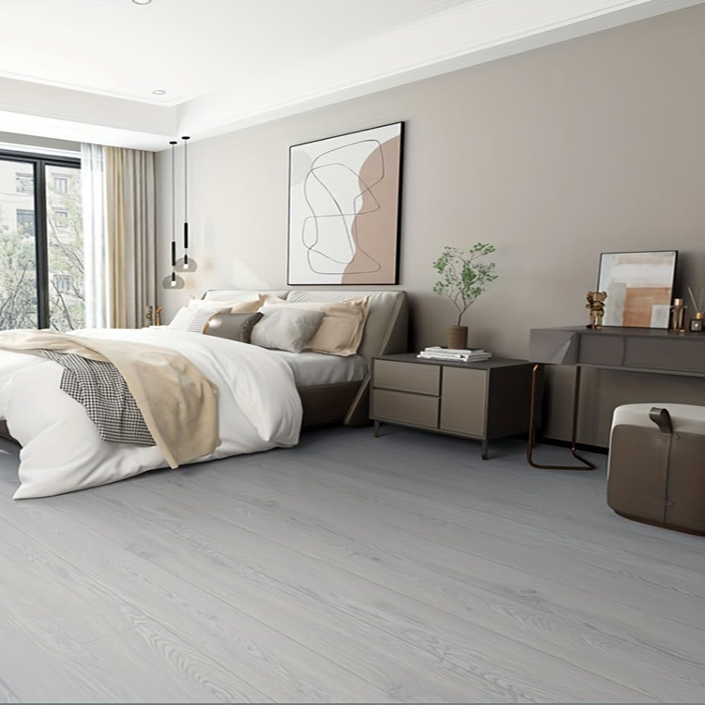 Aozey Rolka winylowa laminowana w stylu retro 3D, linoleum z drewna do odklejenia i przyklejania, do łazienki, kuchni, przyczepy kempingowej
