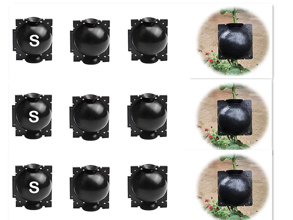 HYLAN 9PCS Plant Rooting Device, High-Pressure Propagation Ball Rooter Box for Garden, Reusable Box Grafting Botany Root Controller for Indoor Outdoor Plants Asexual Reproduction (Small,Black)