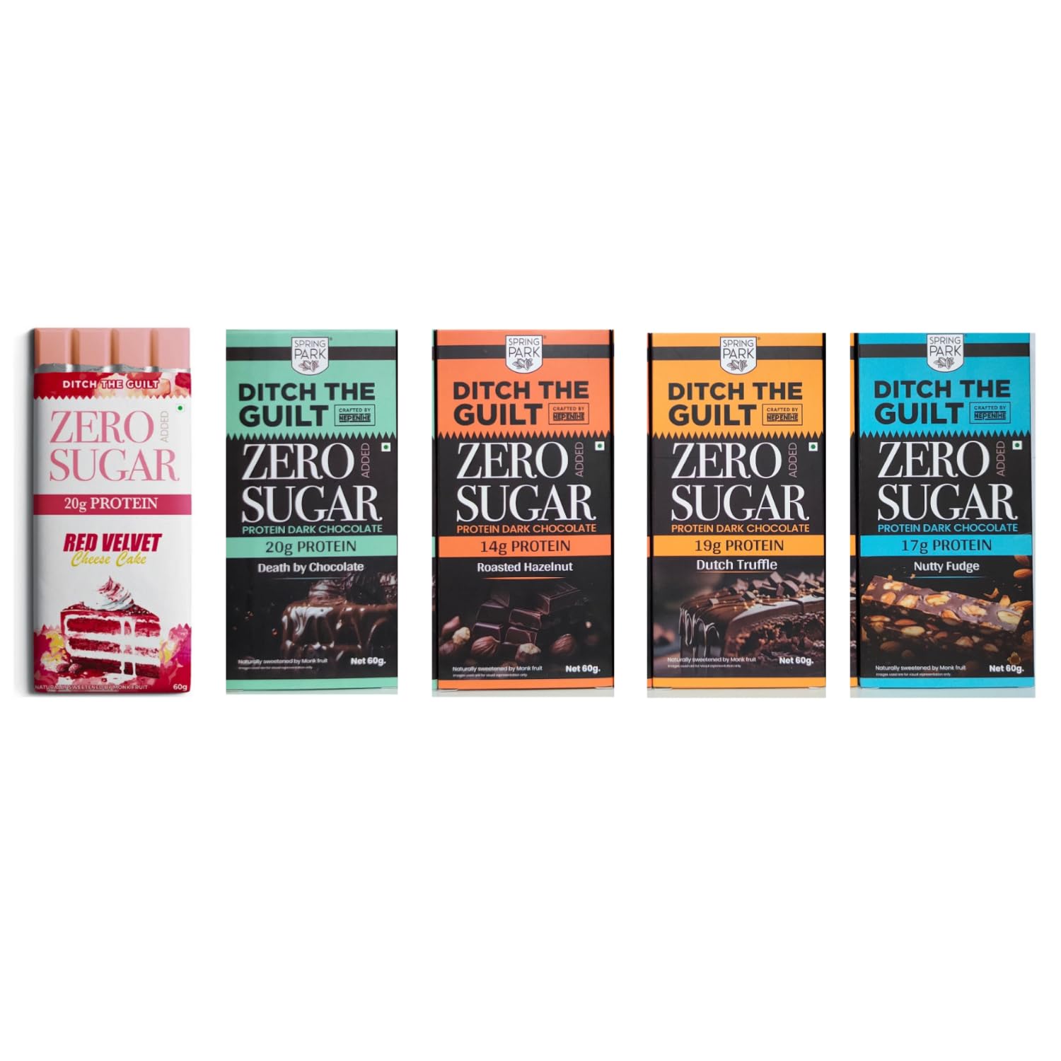COUGAR Ditch The Guilt Zero Added Sugar Protein Dark Chocolate Red Velvet Cheese Cake, Roasted Hazelnut, Dutch Truffle, Nutty Fudge, Death by Chocolate, Chocolate Bars, 5 flavour of 60g Each (B0DF5CQQMK) Amazon Price History, Amazon Price Tracker