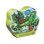 Crocodile Creek 36-Piece Jigsaw Floor Puzzle - Fun Floor Puzzles for Kids Ages 3-5 - Heavy-Duty Shaped Box for Storage - Backyard Bugs - 27 W x 20 H Finished