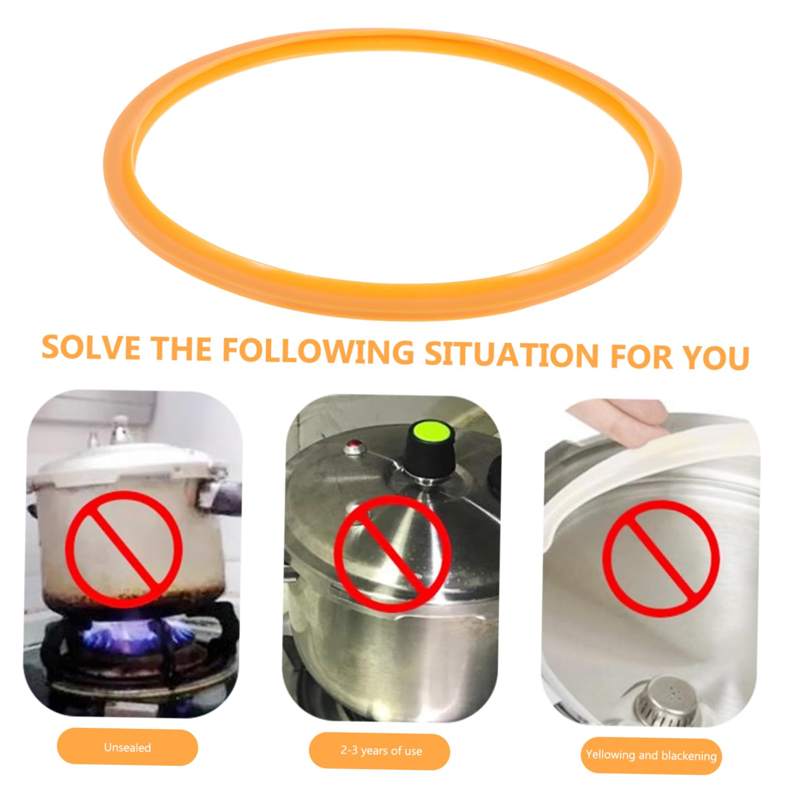 Luxshiny Revestimiento de Silicona para Olla Presión de Resistente Altas Compatible con Ollas de Suministro de Cocina Duradero