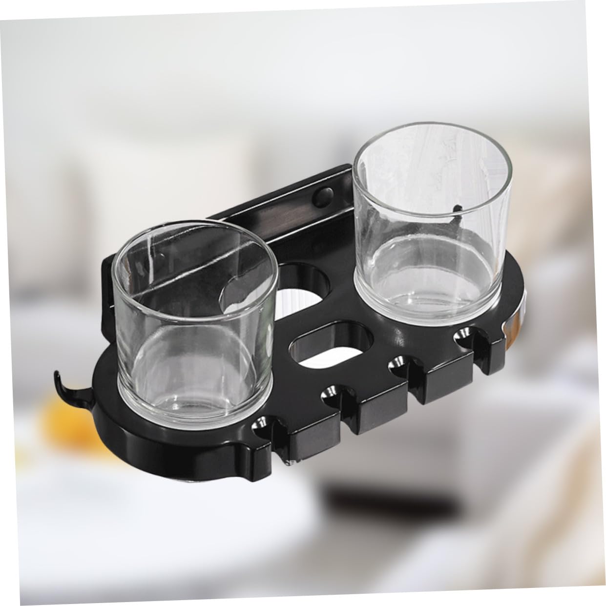 Soporte De Cepillo De Dientes De Aluminio Sin Portacepillos De Dientes Soporte para Vaso De Cepillo De Dientes Estante para Cepillos De Dientes Negro