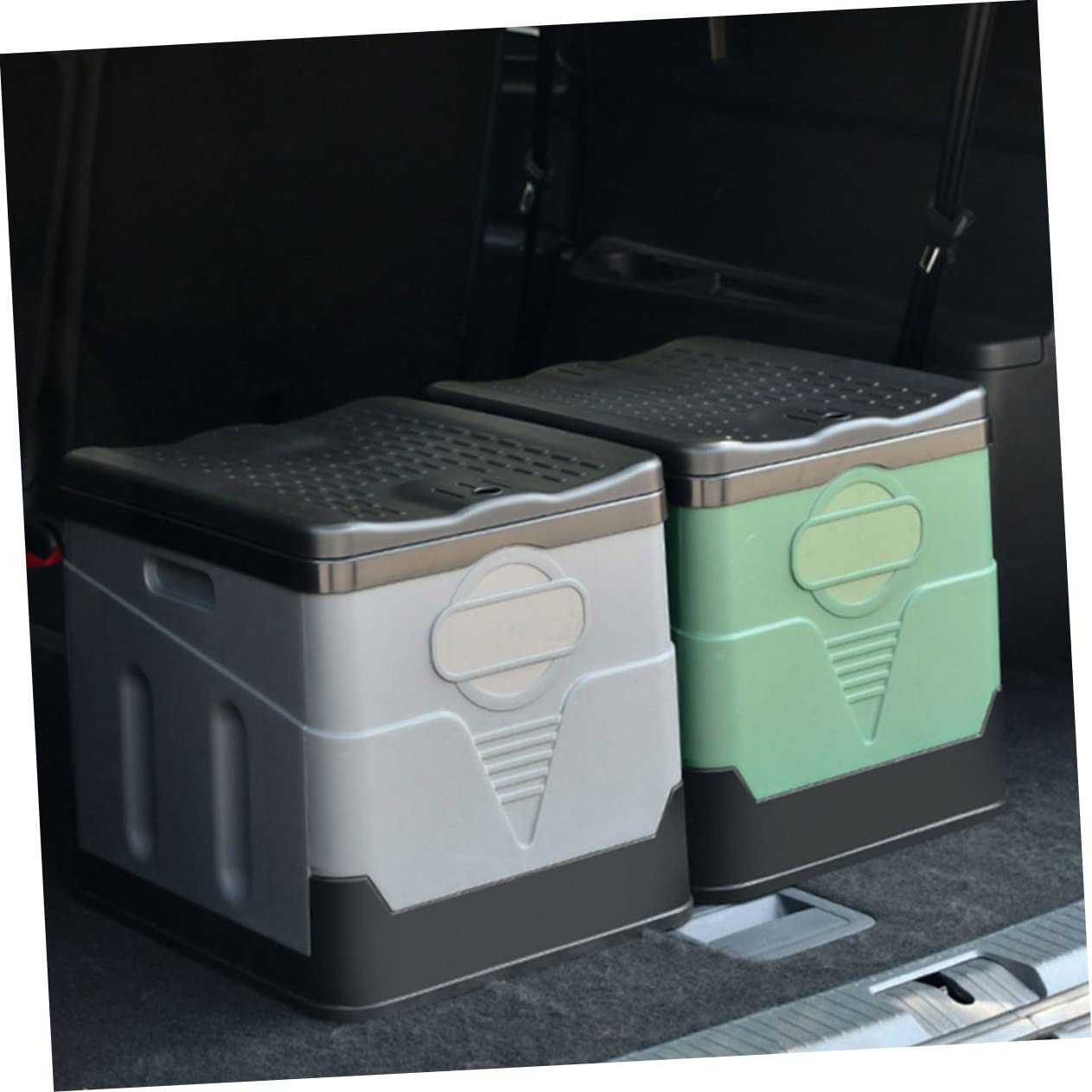 Toilettes Pliantes Portables pour Voiture Noir et Gris, Pot Pliable Léger et Solide, Toilettes d'urgence Camping Extérieur, Équipement Voyage Pratique Adulte