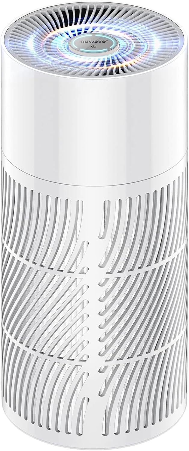 Nuwave Air Purifiers for Home Large Room Up to 857ft², XXL Size H13 True HEPA Filter, 17dB Air Cleaner for Bedroom, 3 Fan Speeds, 360° Air Intake, Remove to 0.3 Micron Dust Smoke Pollutants Odor