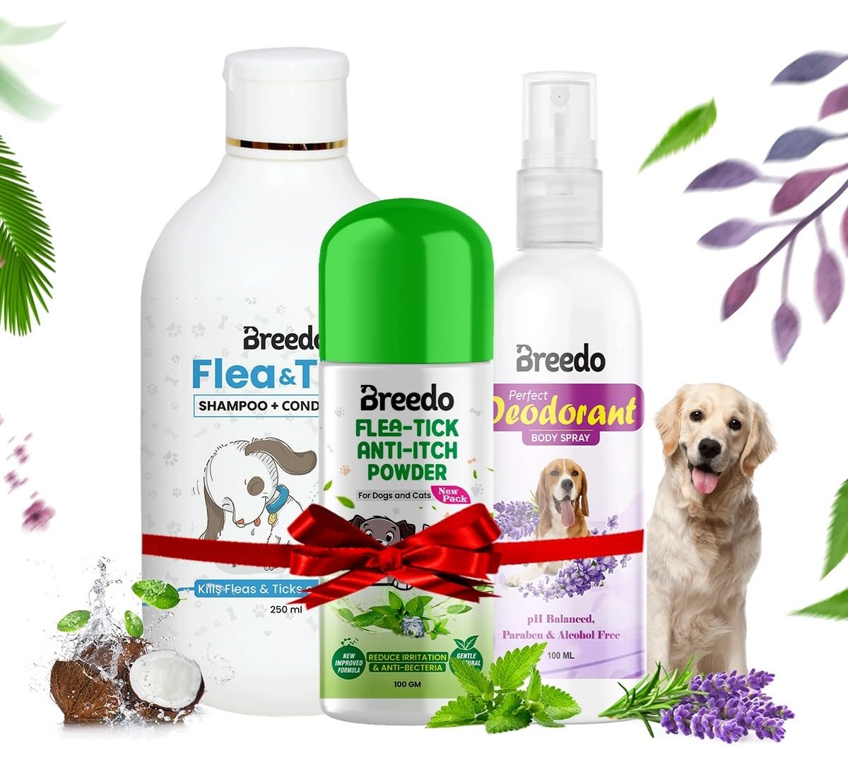 Breedo Ditch to Itch Natural Dog Shampoo | Dog Perfect Body Perfume Spray | Dog Powder for Pomeranian, shih tzu Puppy, German Shepherd, Labrador and Golden Retriever Powder for Persian Cat(Combo of 3) (B0CNZ27FN8) Amazon Price History, Amazon Price Tracker