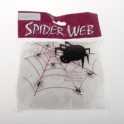 CALANDIS Halloween Decorations Spider Web Stretchy Cobwebs for Patio Haunted House 60g 30 Fake Spiders
