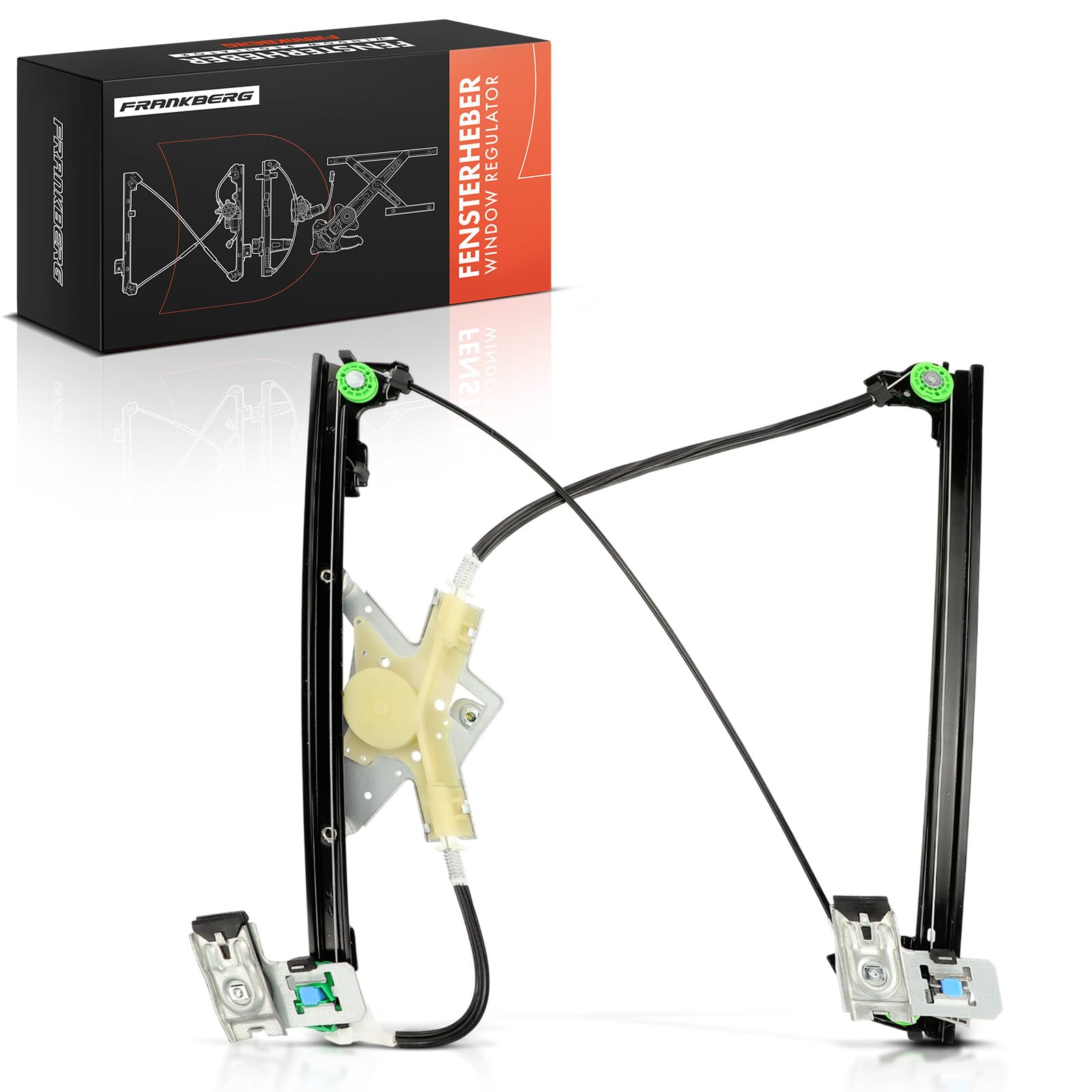 Frankberg Window Regulator Front Left Without Motor for Cordoba Ibiza II Inca Caddy II Polo Saloon Estate Hatchback Box 1993-2004 6K4837401H