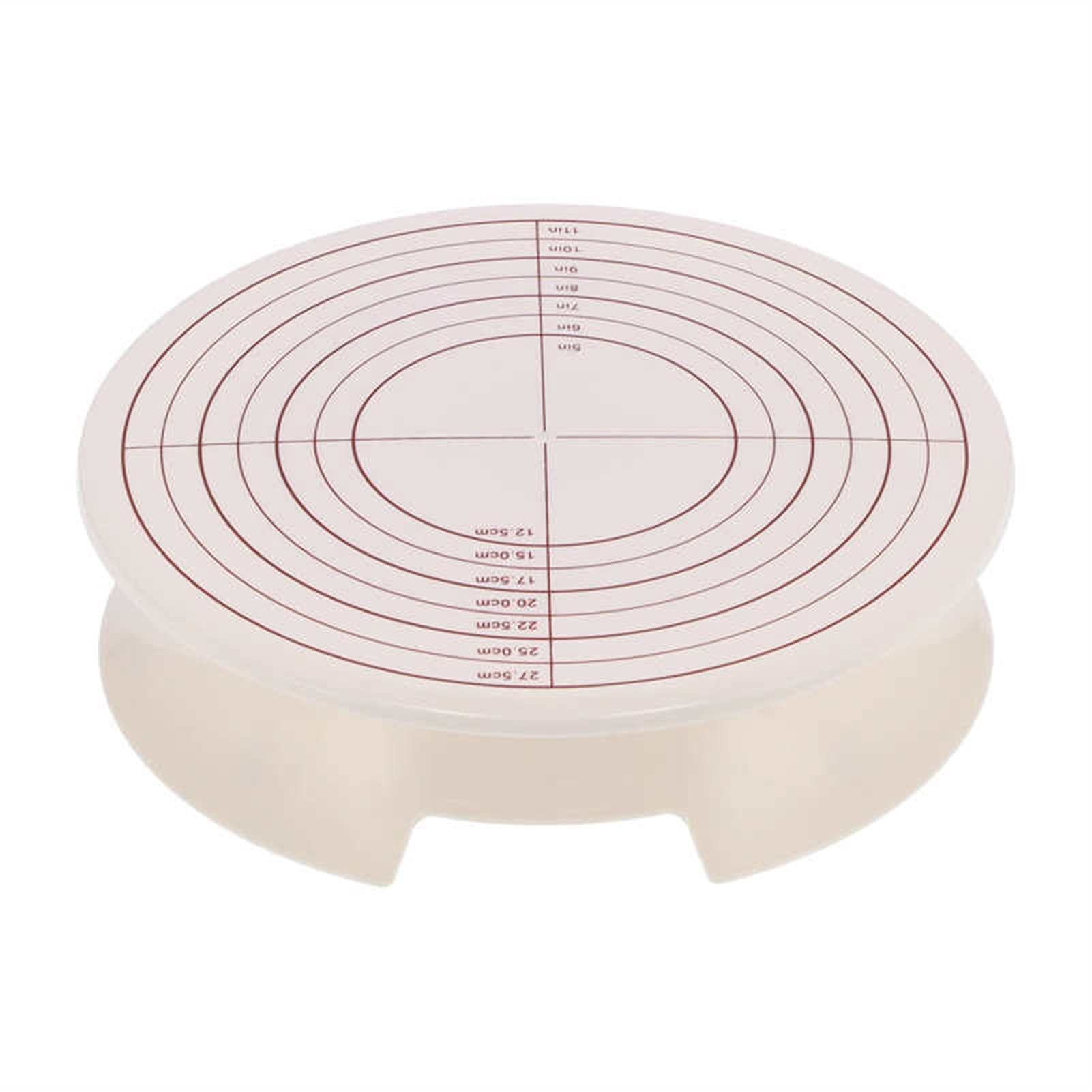 Tortenplatte Drehbar Kuchen Drehteller DIY. Kuchen Drehteller Basis Rutschfest Drehende Kuchen Dekorieren Ständer Backwerkzeug mit Skala Rotierender Kuchen Drehteller Kuchen dekorieren Verbrauchsmater