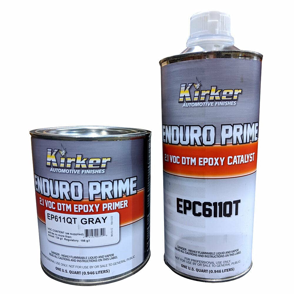 Enduro Prime DTM Epoxy Primer Gray EP611QT One Quart with Catalyst EPC611QT