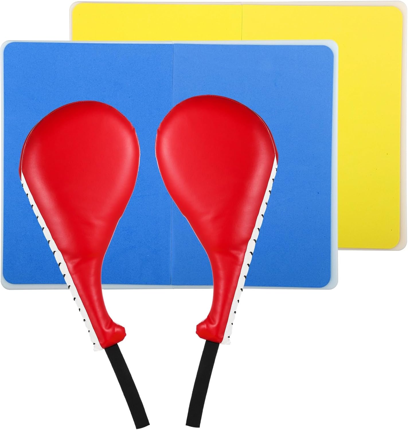 Taekwondo Training Set for Kids, Rebreakable Training Boards & Kick Pads, Foam-Padded Karate Gear, Eva and Pu Materials