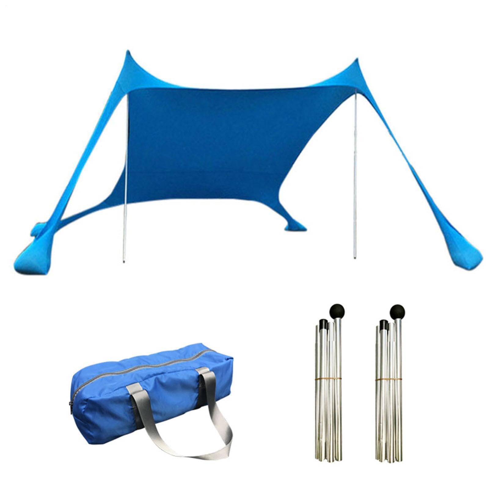 Toldo Sombra Playa 210x150x170cm con Protección UV - Tienda Campaña Portátil para 3 Personas, Carpas Plegable Impermeable para Jardín Y Picnic, Refugio Ligero para Familia Y Viajes
