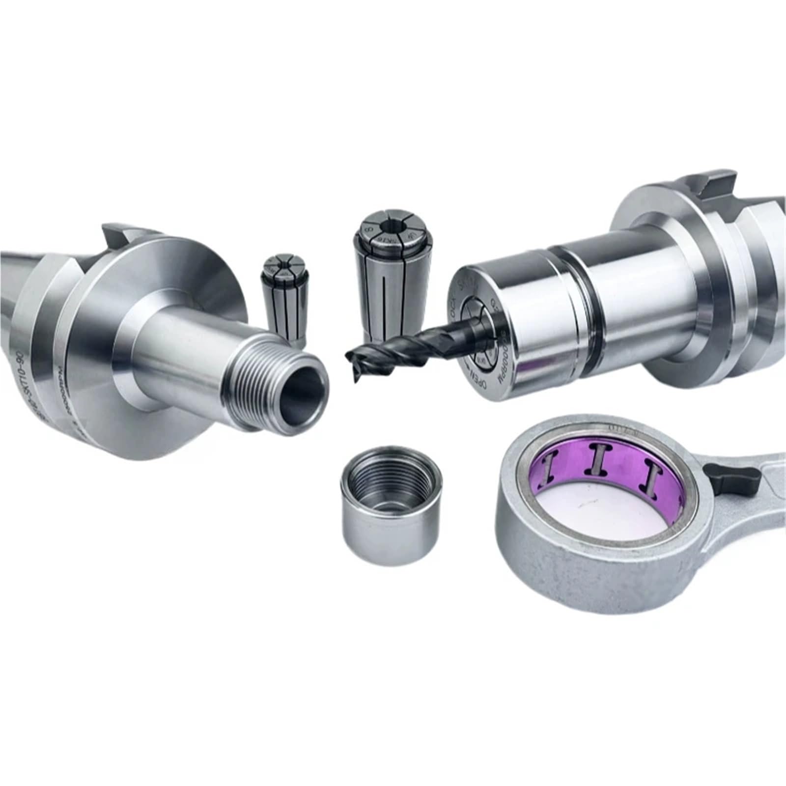 Precisione 0,002 mm BBT30 BBT40 BT30 BT40 SK10/16 ER16 ER20 ER25 ER32 Portautensili Mandrino per tornio Mandrino CNC ad alta velocità Portautensili Portautensili per Fresatura(BBT30-SK16-90)