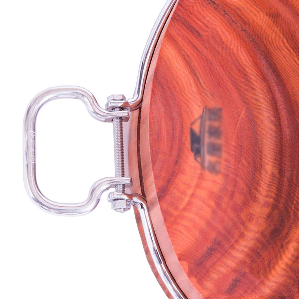 Tabla de Cortar Cocina,Tabla de cortar de madera maciza, cocina para el hogar, auténtica madera de hierro, bloque de cortar redondo de madera entera con mango, la mejor cocina para carne