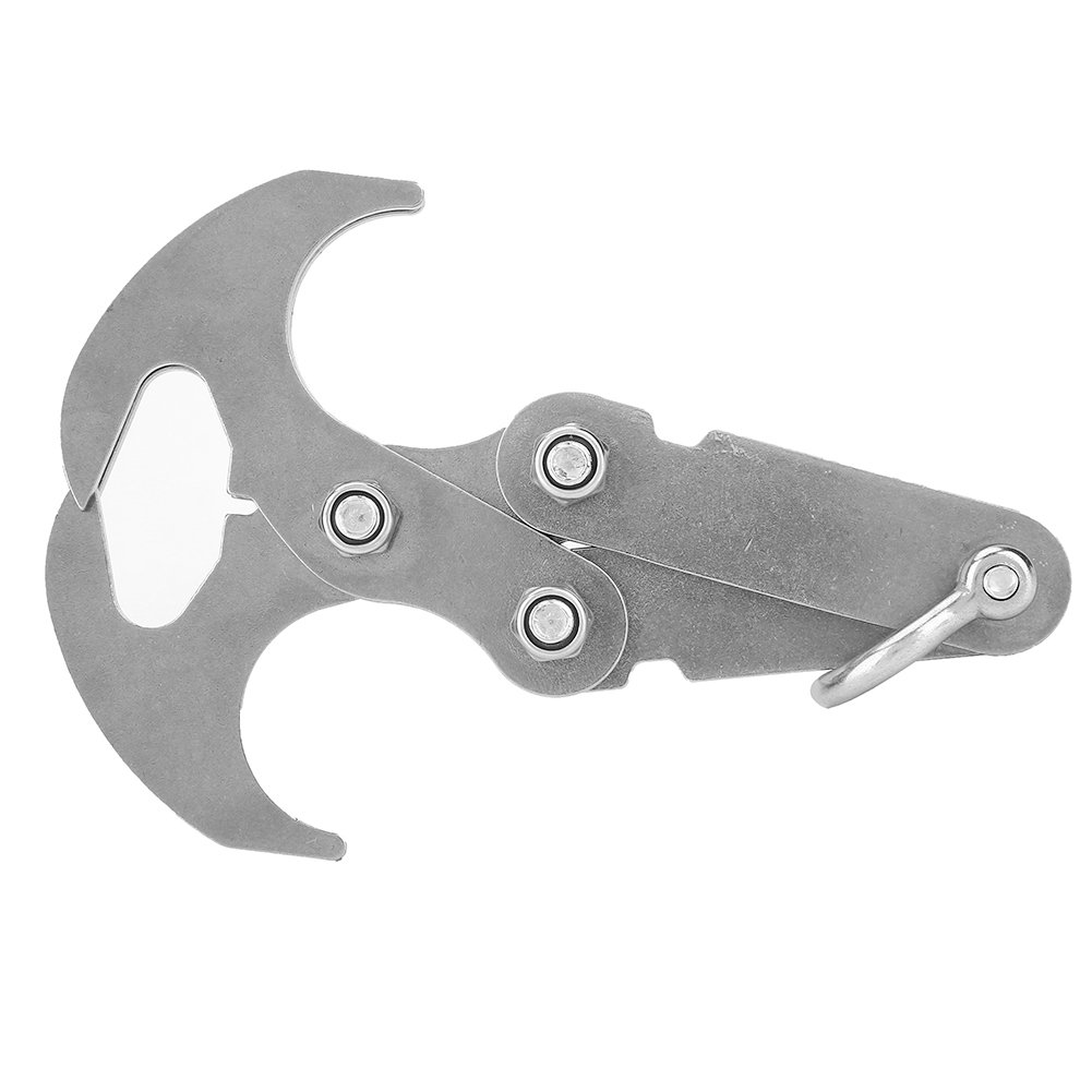 VGEBY Schwerkraft Greifen Haken, Mehrzweck Edelstahl Faltbarer Greifer Kletterhaken fr Outdoor Klettern Abenteurer