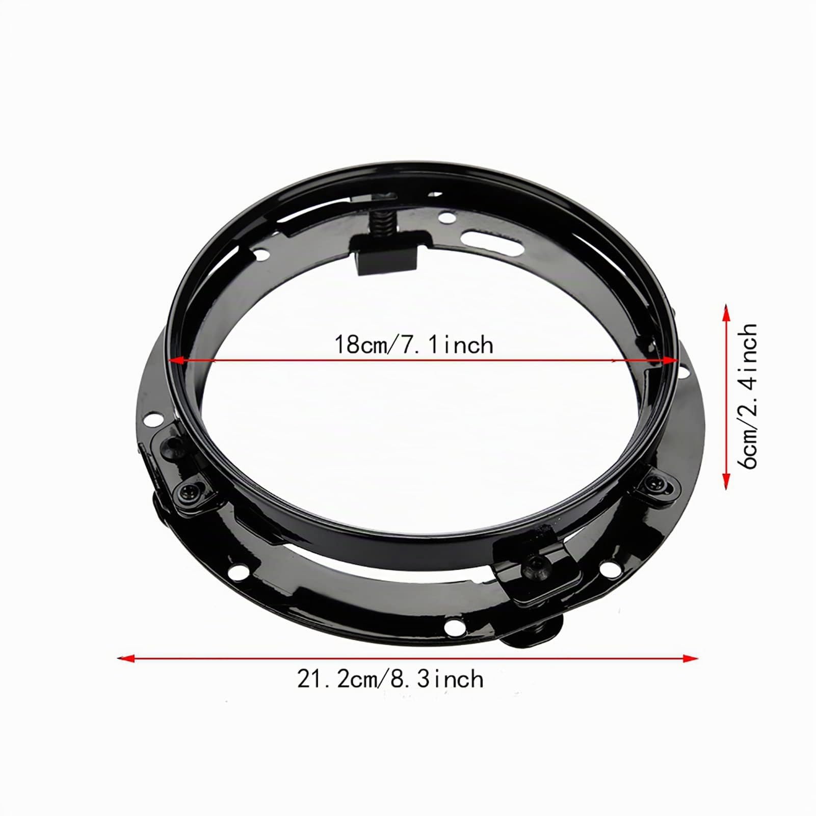 Soporte para faros Samurai + faro LED de motocicleta de 7 pulgadas + soporte de montaje de horquilla | Soporte de montaje redondo para faros de coche de 7 pulgadas