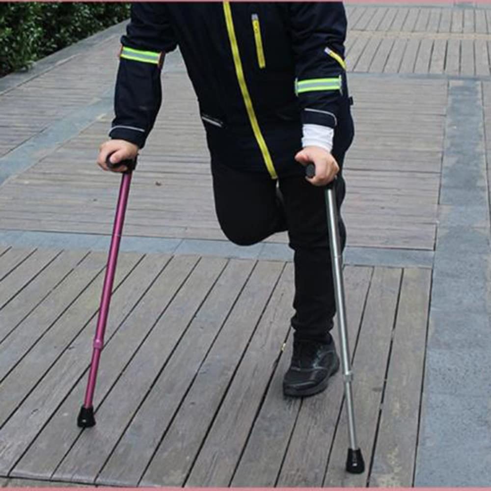 Muletas Plegables para Niños, Bastones Ajustables con Manguitos Ergonómicos, Muletas Plegables para Antebrazos, Muletas Ortopédicas para Axilas, Bastón De Antebrazo - Altura Ajustable (Color :