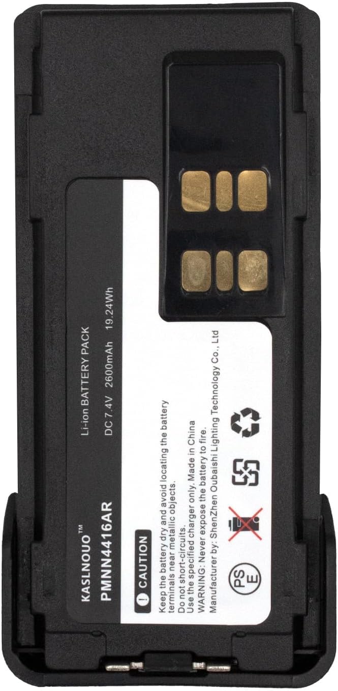 2-Pack PMNN4493A Battery Replacement Compatible with Motorola PMNN4491A PMNN4409AR XPR 7000 Series Radio 7.4V Rechargeable Lithium-ion Battery 2600mAh with Belt Clip
