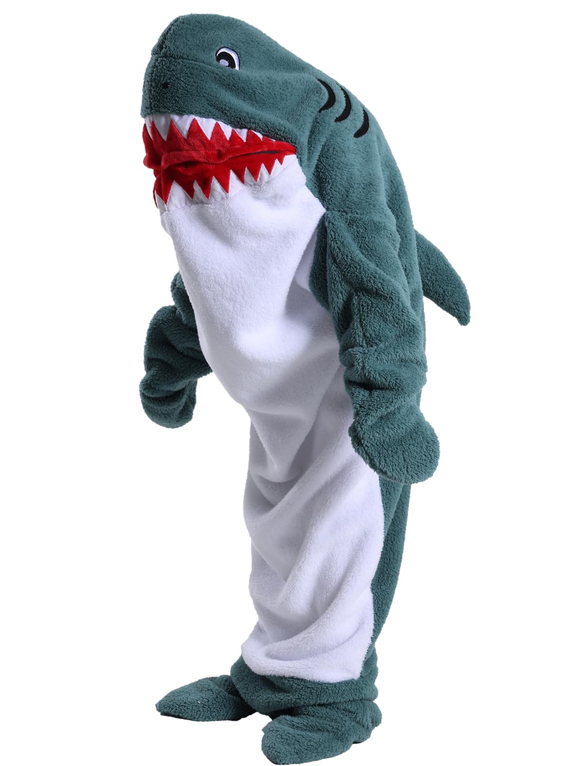 Shark Blanket Hoodie Onesie Adult,Wearable Shark Blanket,Soft Cozy Shark Sleeping Bag,Cosplay Shark Onesie Costume