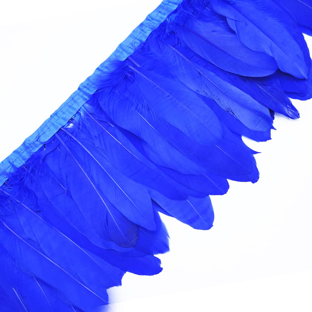 Hurtownie 10 jardów naturalne pióra 13-18 cm gęsie pióra wykończenia wstążka z pierza Fringe pióro do rękodzieła Samba sukienka/spódnica Dekorowanie - fioletowy, 10 jardów